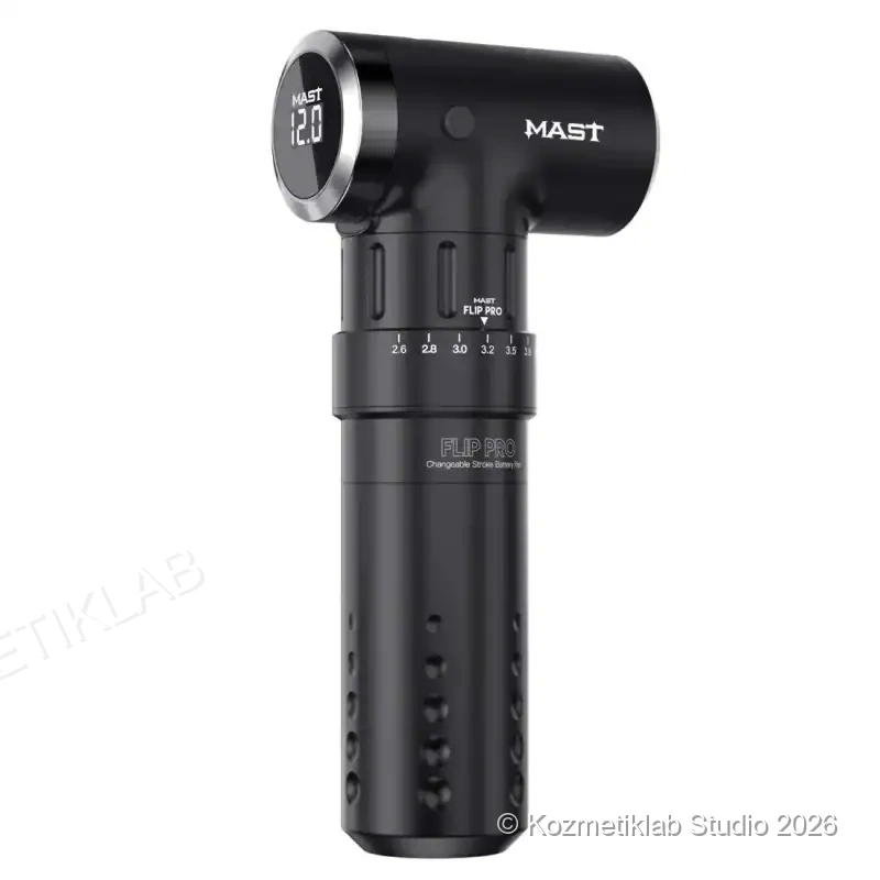Mast Flip Pro Kablosuz Dövme Makinesi (7 Stroke 2.6–4.0 mm, 1800 mAh)