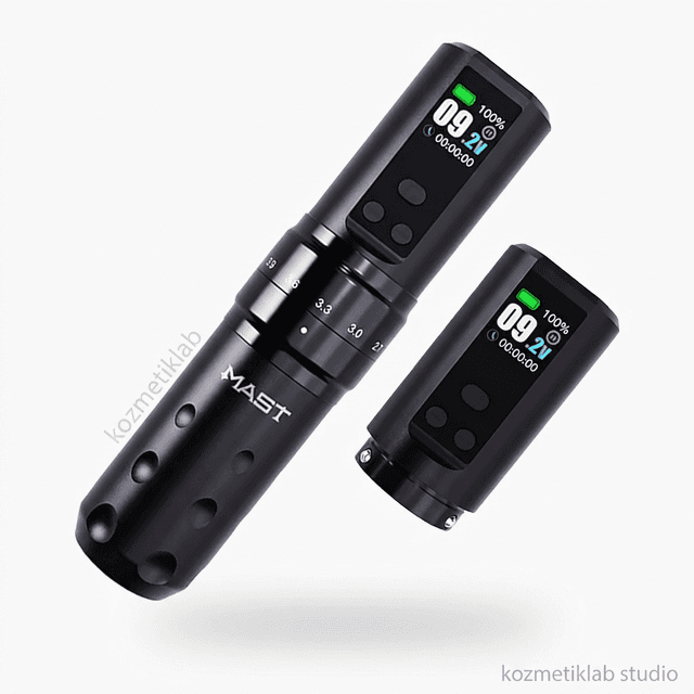 Mast Fold 2 Pro Kablosuz Dövme Makinesi (2.44.2 mm Stroke, Çift Batarya)