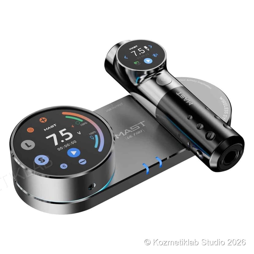 Dragonhawk Mast Archer Ultra Kablosuz Dövme Kalemi – 4.5 mm Stroke, Akıllı Ekran & Bluetooth