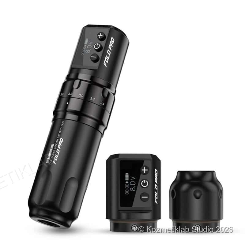 Mast Fold Pro Kablosuz Dövme Makinesi (Çift Batarya, 7 Stroke 2.4–4.2 mm)