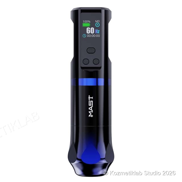 Mast Hertz Kablosuz Dövme Makinesi (Ayarlanabilir Frekans, 3.5 mm Stroke, 1800 mAh)