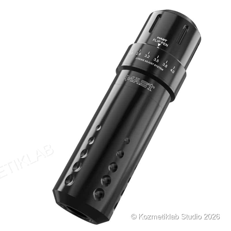Mast Flip Pen Dövme Seti detaylı kullanım ve kutu içeriği görünümü