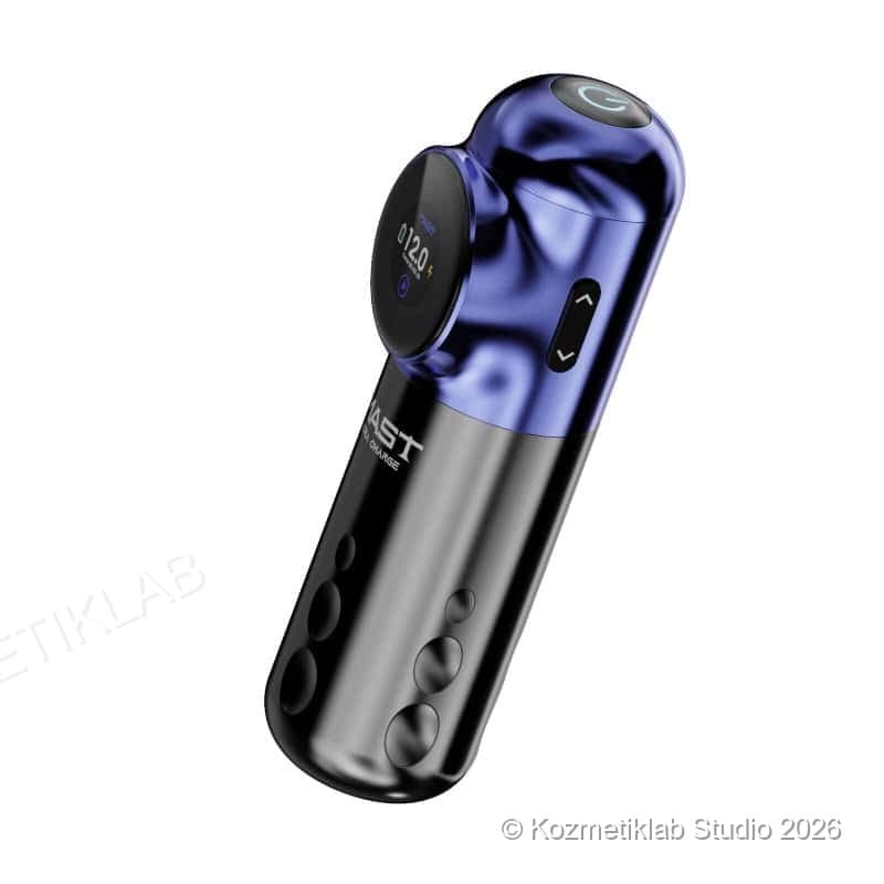 Mast Archer S Kablosuz Dövme Makinesi (4.2 mm Stroke, Ultra Hızlı Şarj, OLED Ekran) detaylı kullanım ve kutu içeriği görünümü