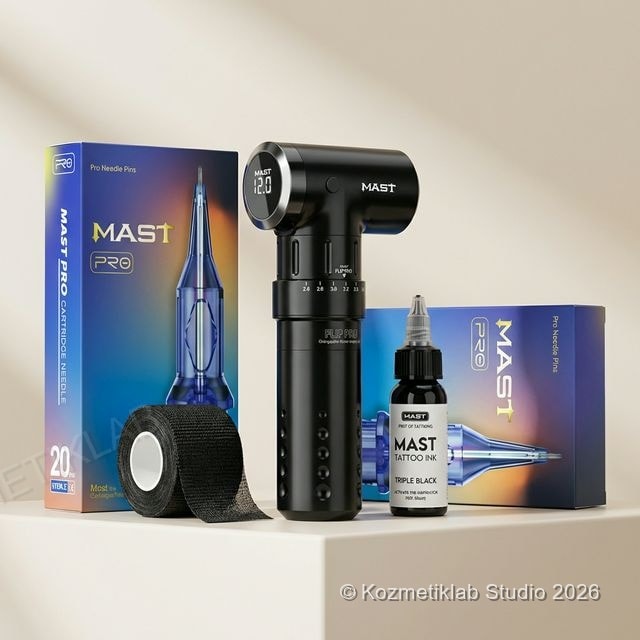 Mast Flip Pro Kablosuz Dövme Seti (7 Stroke 2.6–4.0 mm)