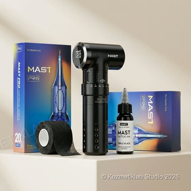 Mast Flip Pro Kablosuz Dövme Seti (7 Stroke 2.6–4.0 mm)