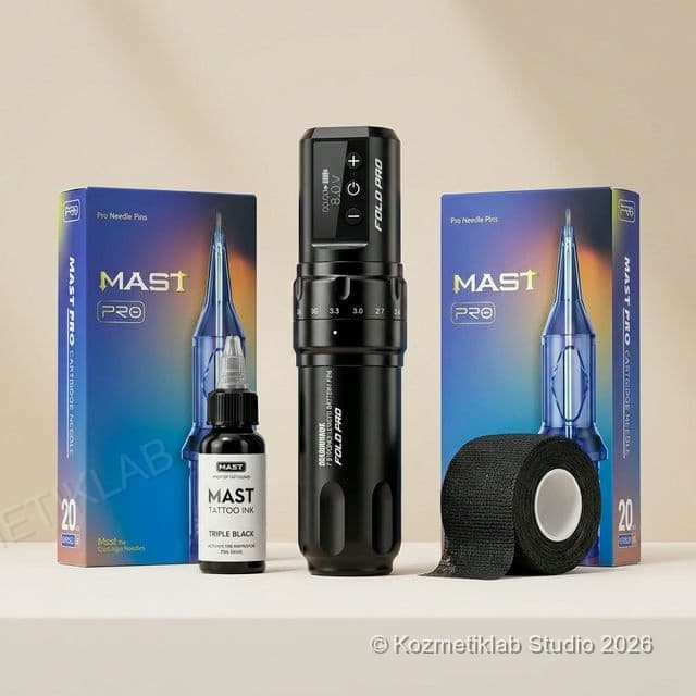 Dragonhawk Mast Fold Pro Kablosuz Dövme Seti (Tek Batarya)