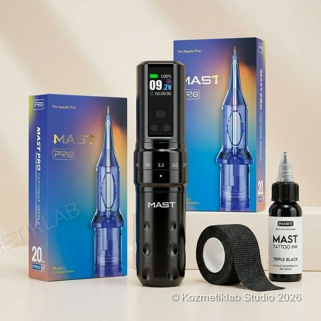 Mast Fold 2 Pro Kablosuz Dövme Makinesi Seti (2.4–4.2 mm Stroke)