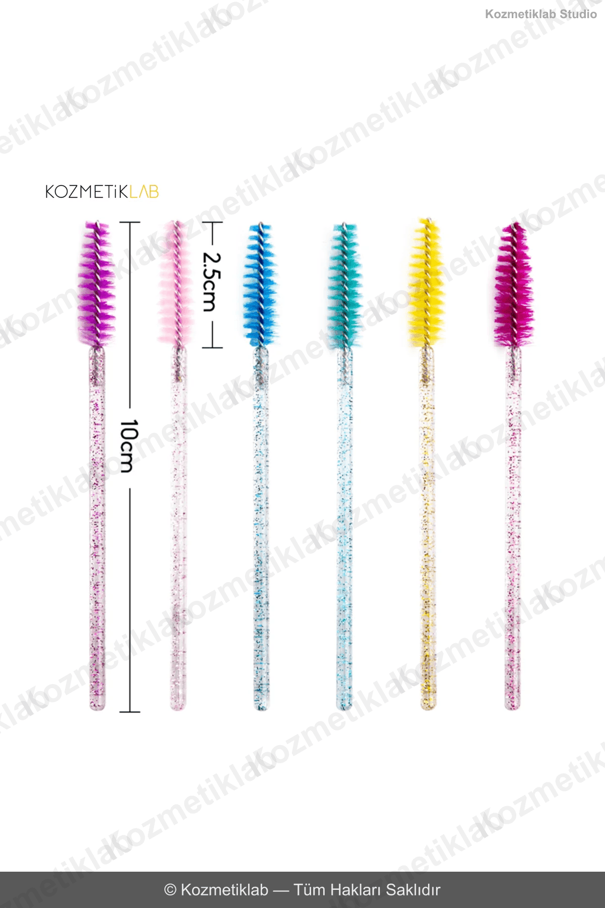 Kozmetiklab Tek Kullanımlık Kirpik Tarama Fırçası detaylı kullanım ve kutu içeriği görünümü