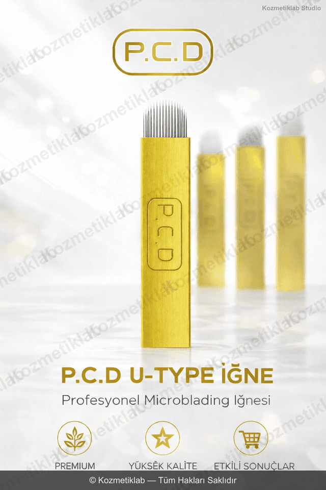 Kozmetiklab PCD Microblading İğnesi - Sarı U Tipi (0.30mm)