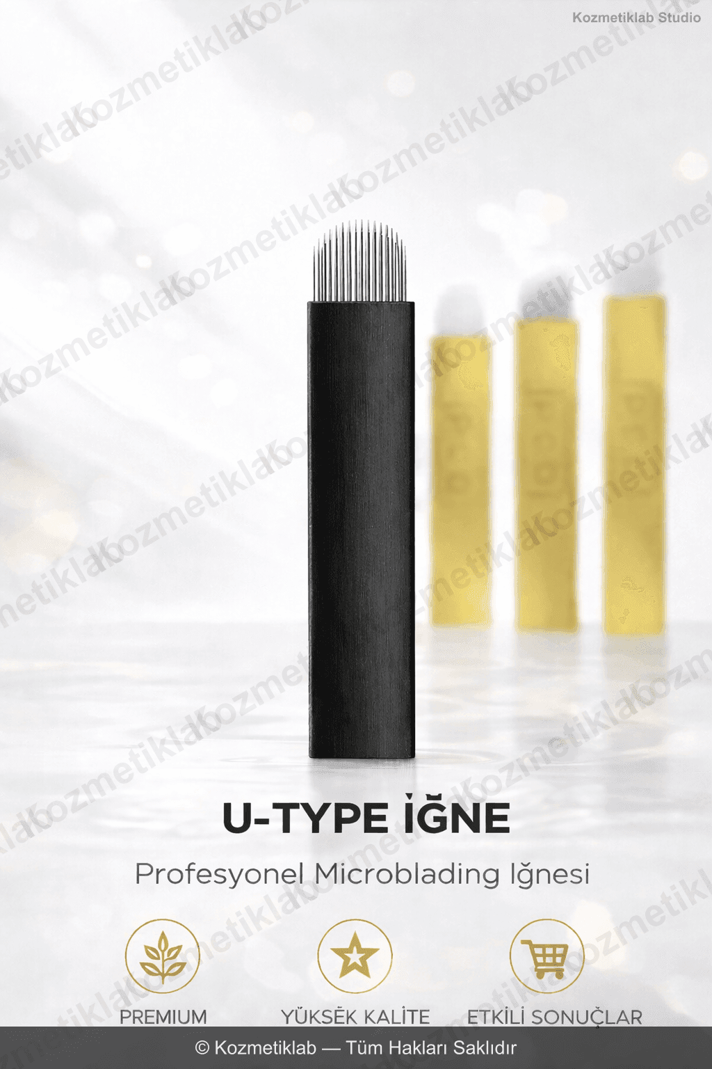 Kozmetiklab Microblading İğnesi - Siyah U Tipi (0.18mm)